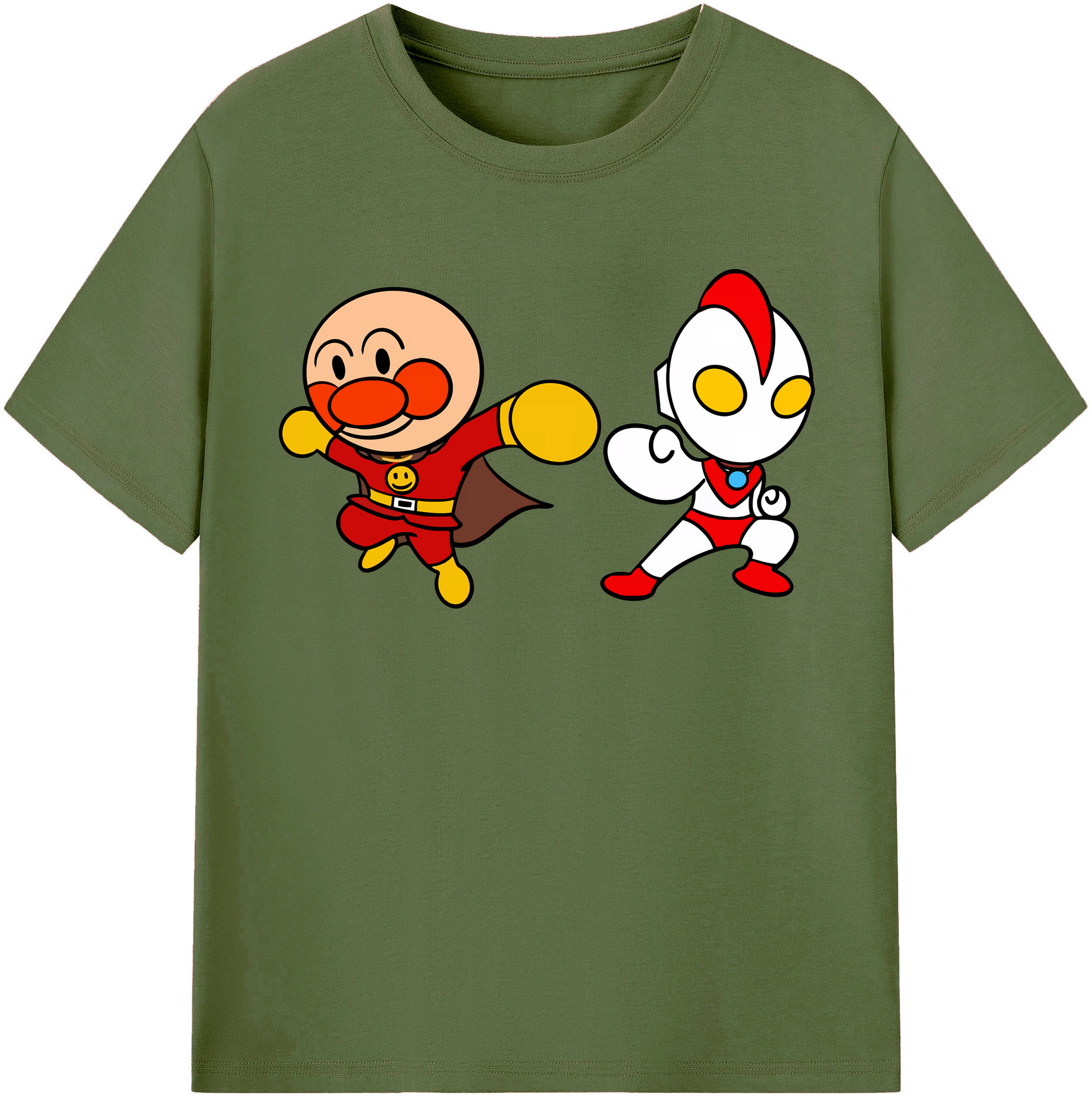 （画像用） アンパンマン Anpanman 綿100％半袖Tシャツ（フロントプリント）